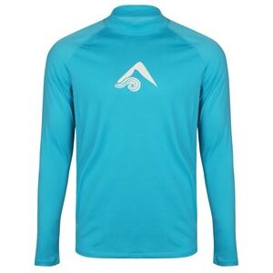 Kanu Surf Boys Platinum Long-Sleeve Rashguard, Neon‎ Blue, Size 12